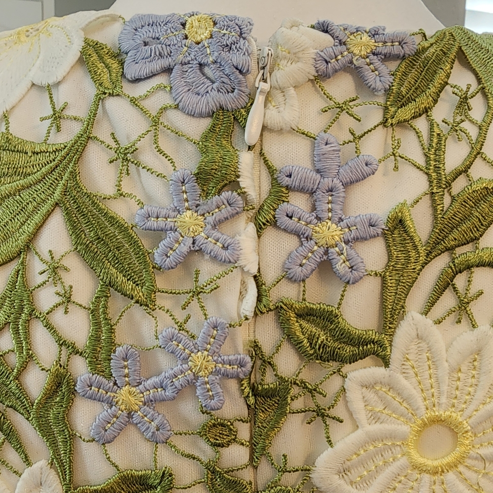 Boston Proper Floral Embroidered Dress - Picture 5 of 9